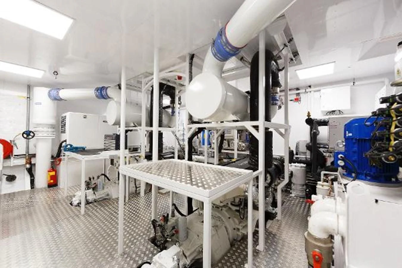 a room with machines and equipment aboard 121FT EXPLORER 37 Yacht for Sale