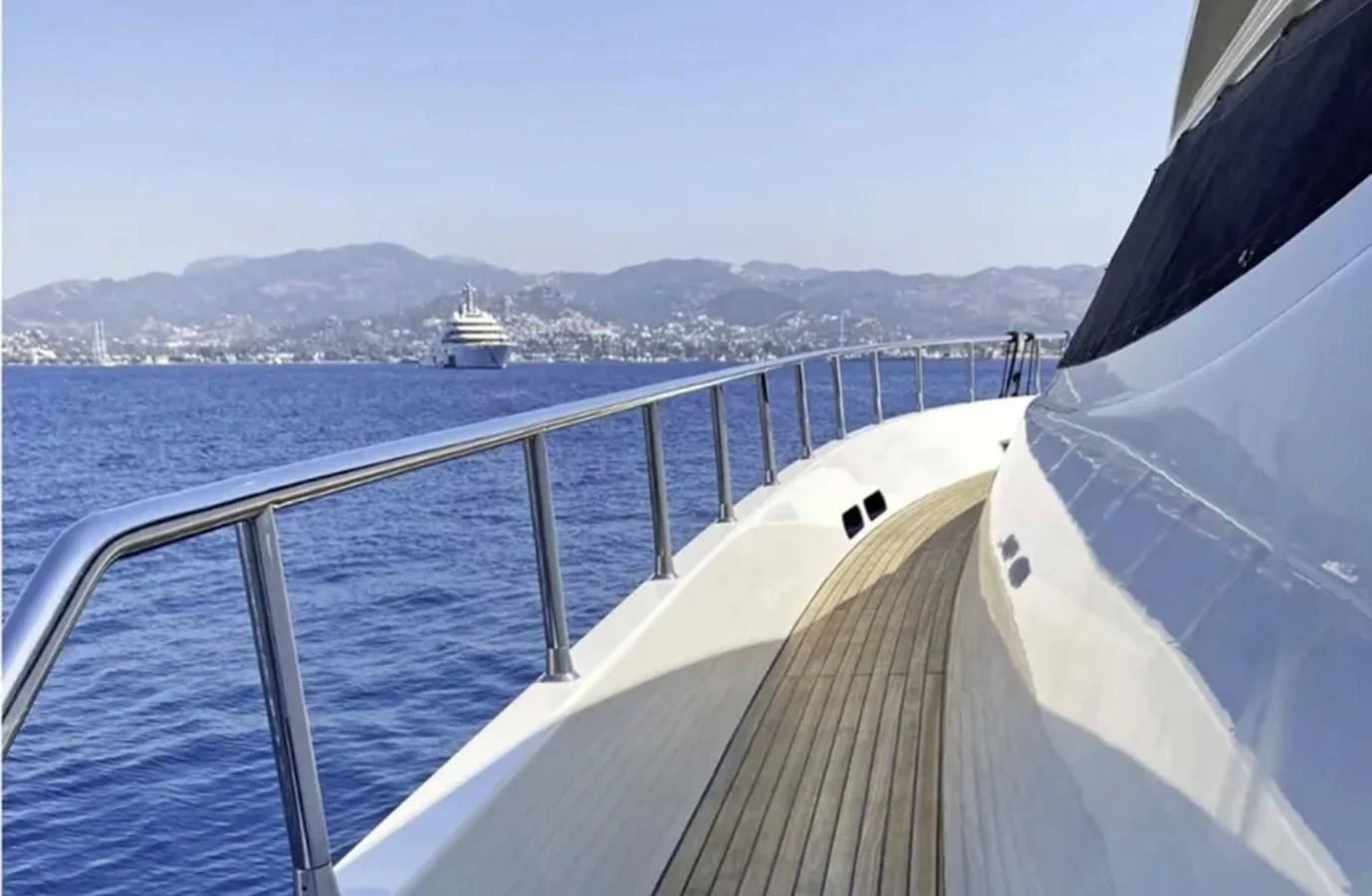 a boat on the water aboard NIKE III Yacht for Sale