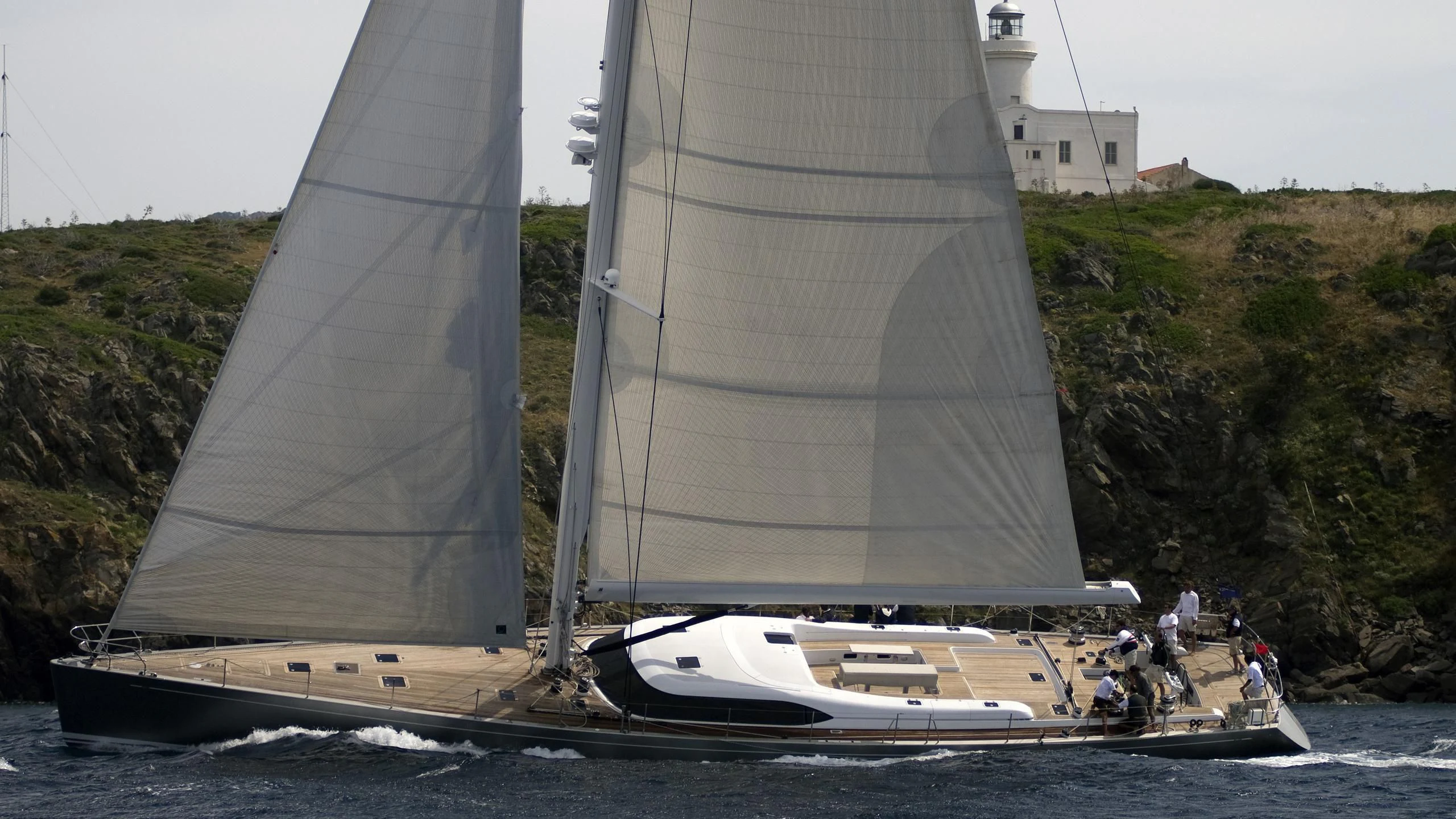 a sailboat on the water aboard AGAPI MAS Yacht for Sale
