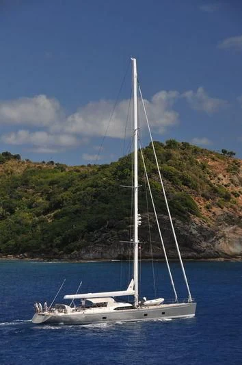 a boat on the water aboard AGAPI MAS Yacht for Sale
