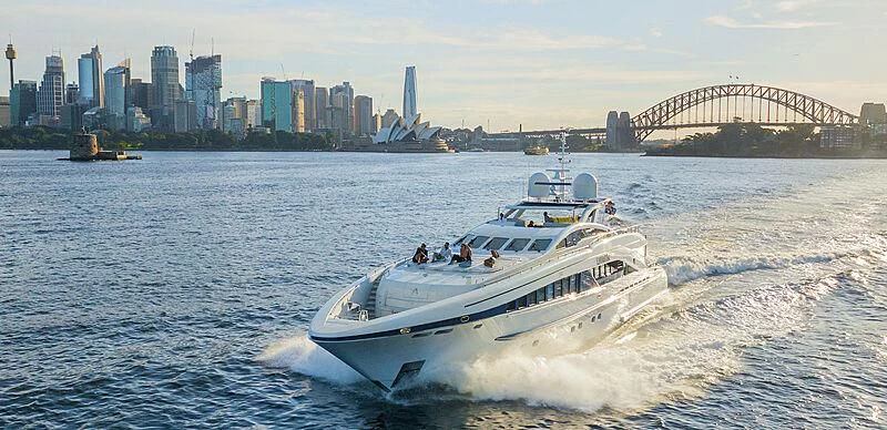 a boat on the water aboard LUMIR Yacht for Sale