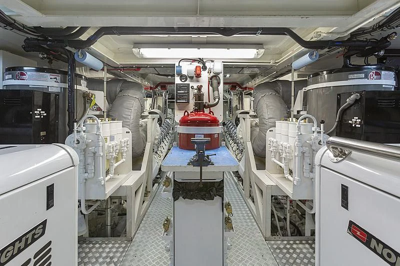 inside of a car aboard LUMIR Yacht for Sale