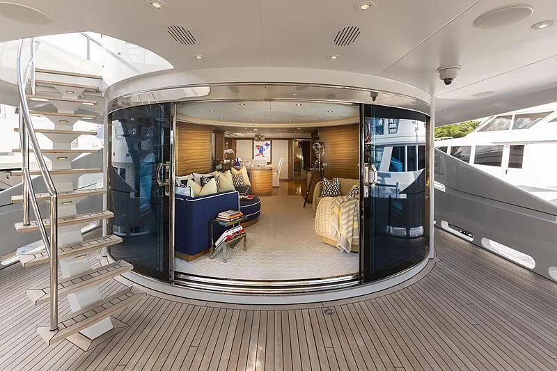 inside of a vehicle aboard LUMIR Yacht for Sale