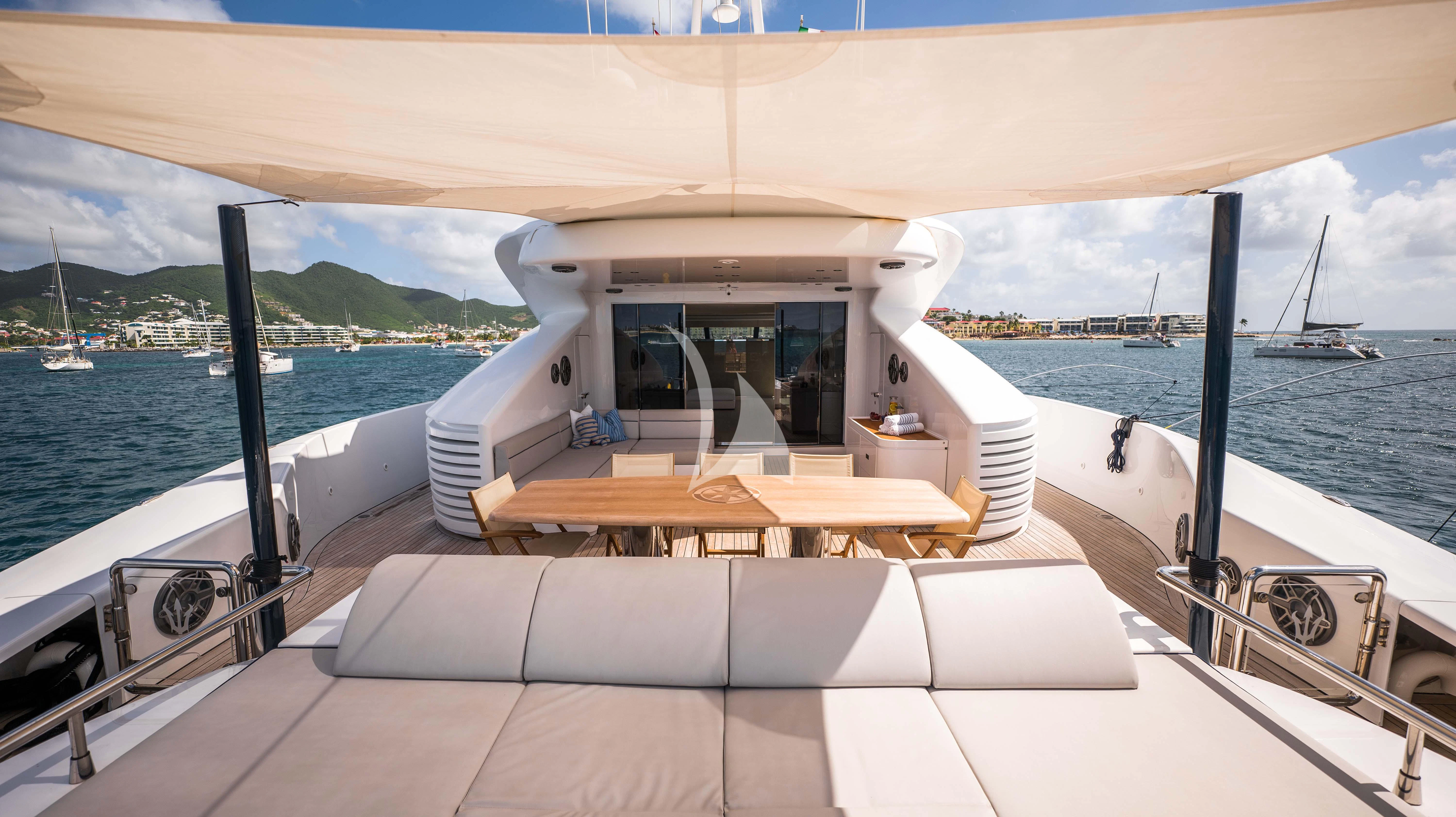 a boat on the water aboard BLUE DEVIL Yacht for Sale