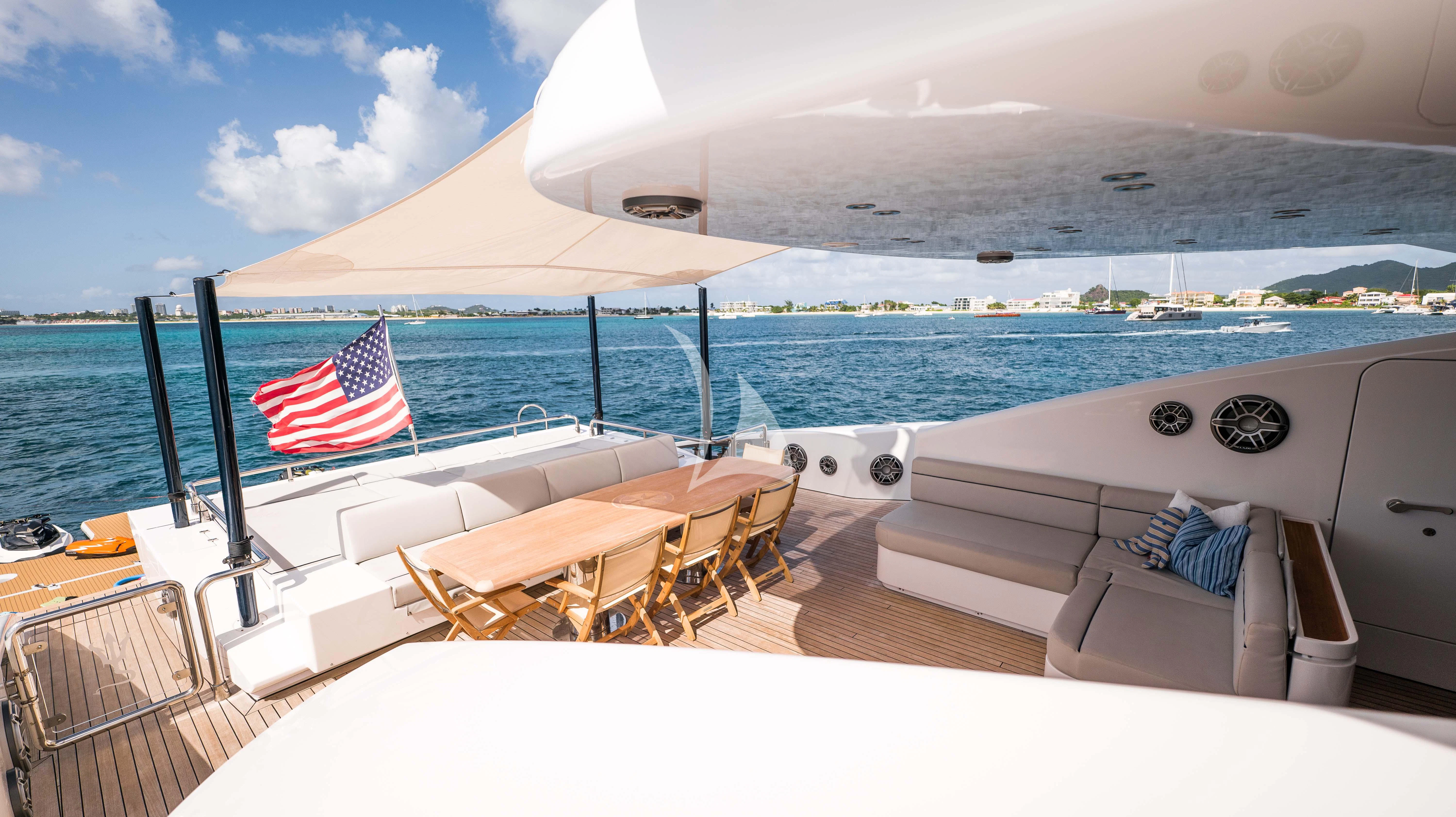 a boat on the water aboard BLUE DEVIL Yacht for Sale