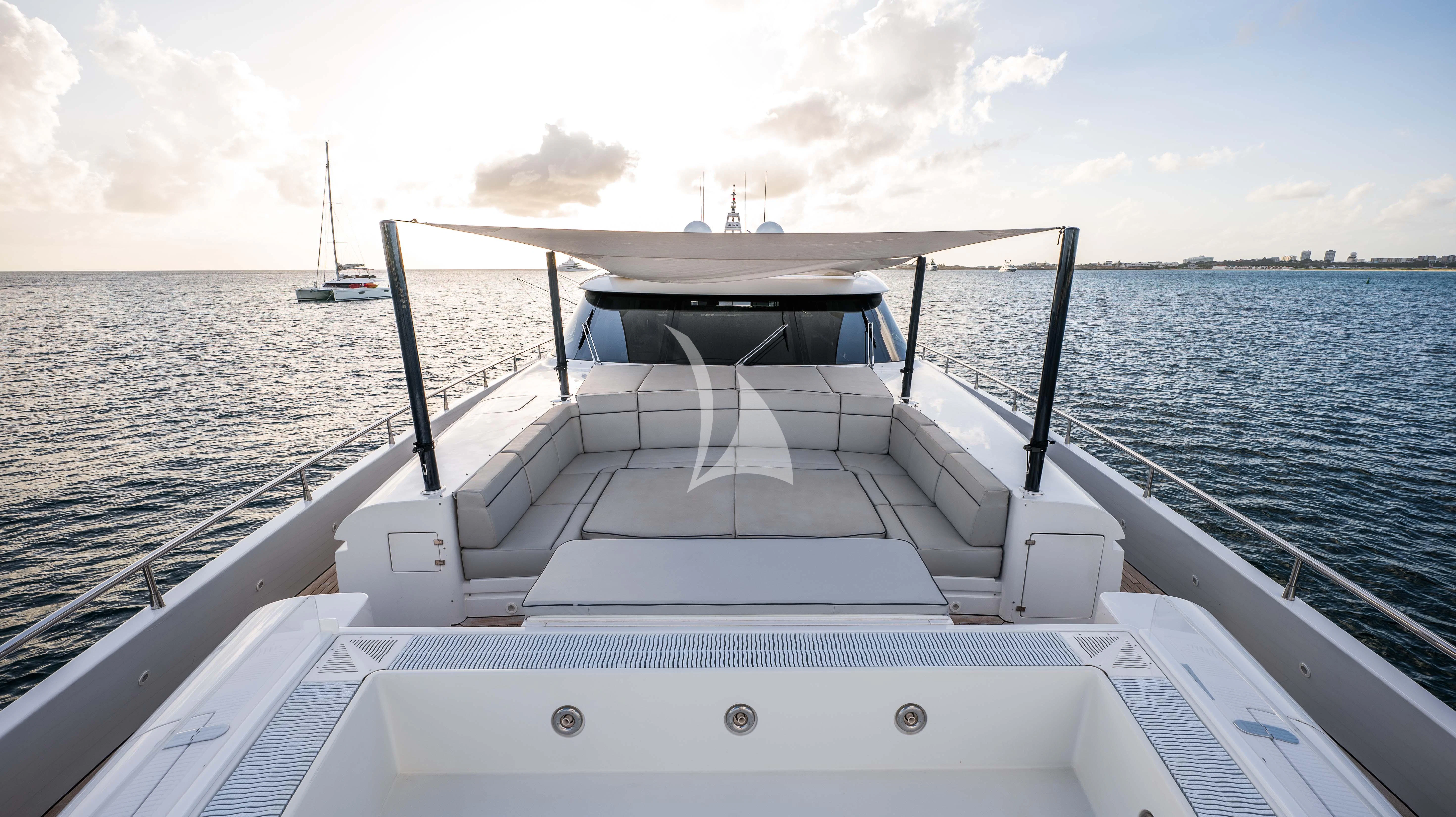 a boat on the water aboard BLUE DEVIL Yacht for Sale