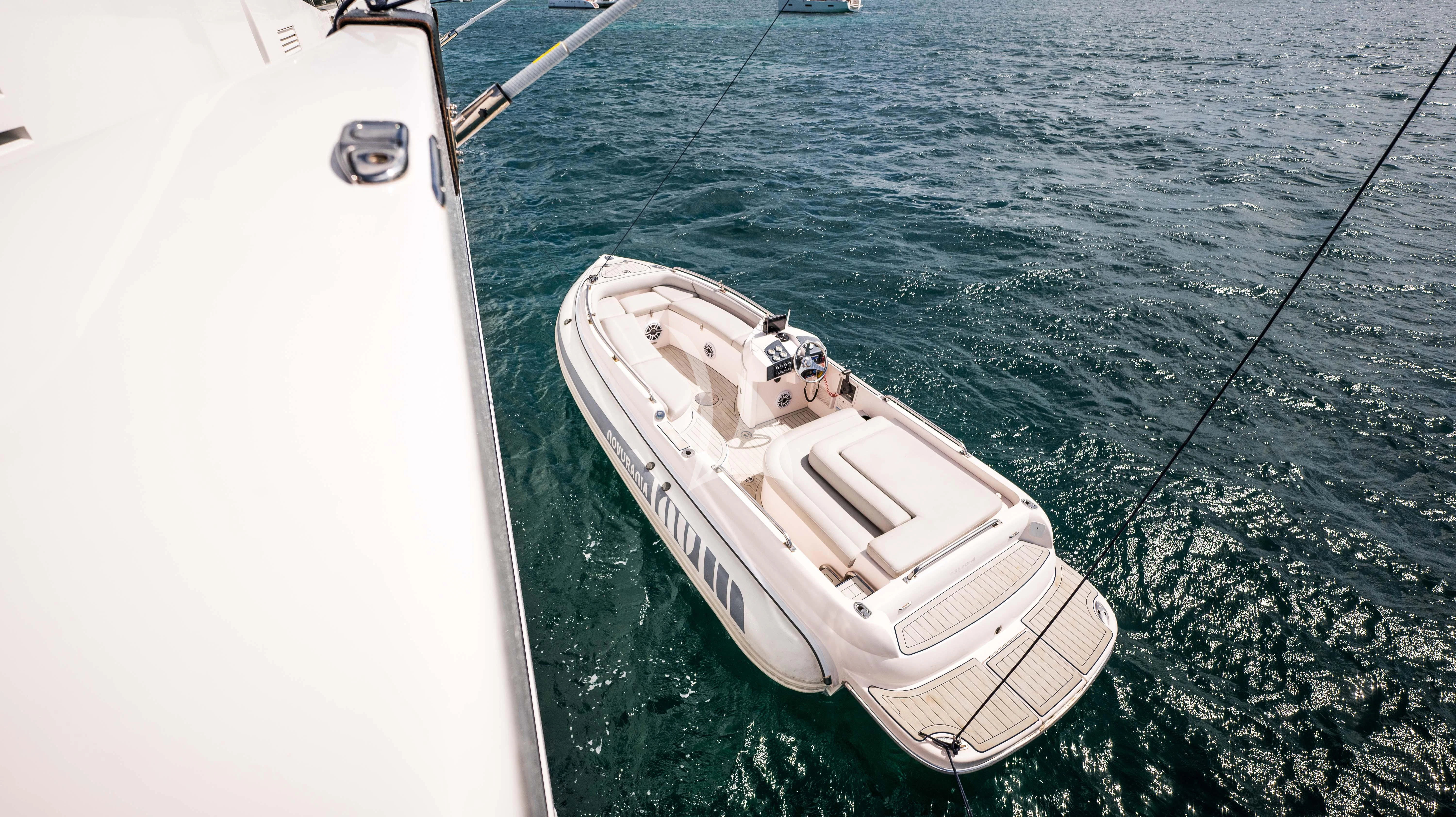 a boat on the water aboard BLUE DEVIL Yacht for Sale