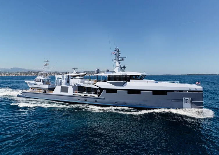 a boat on the water aboard BAD COMPANY SUPPORT Yacht for Sale