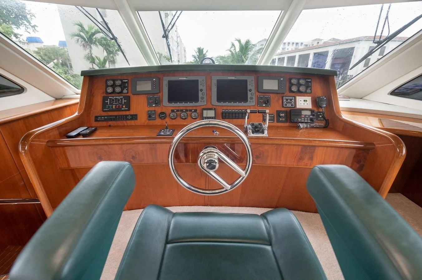 the inside of a vehicle aboard DOLCE VITA Yacht for Sale