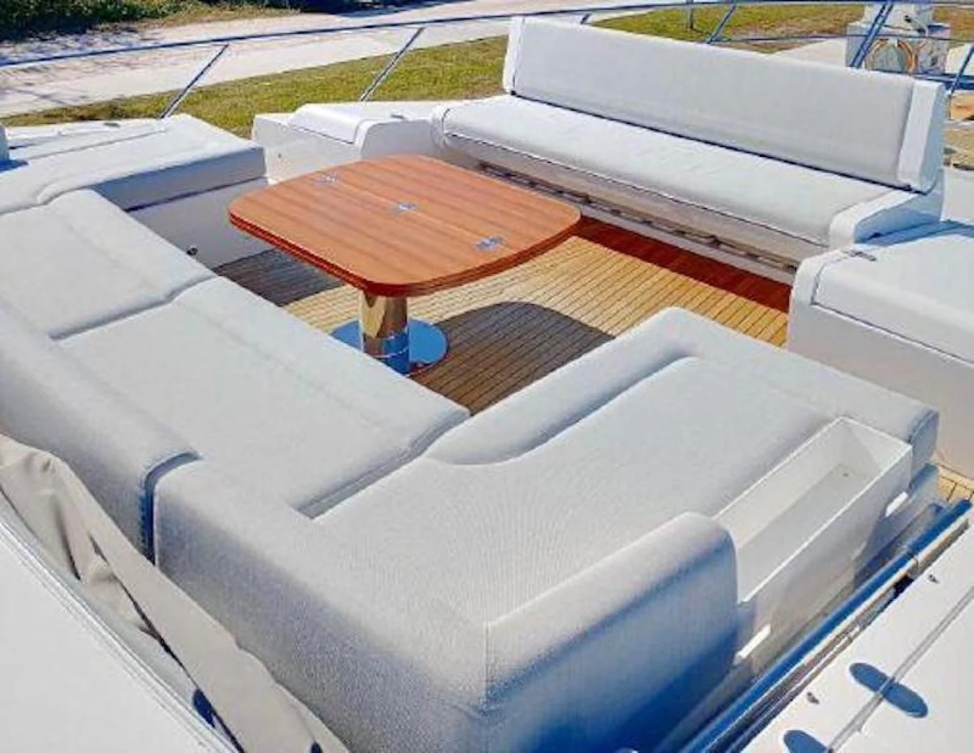 a large white machine with a wooden frame aboard NOMAD Yacht for Sale