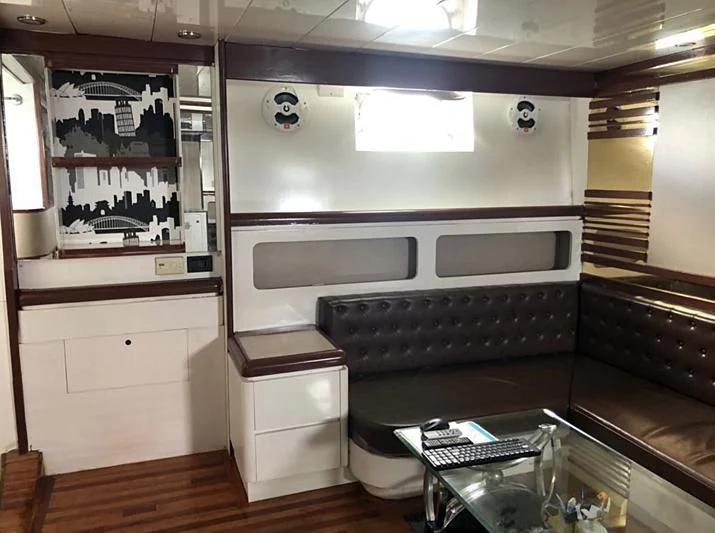 a room with a large oven aboard BLUE DOLPHIN Yacht for Sale