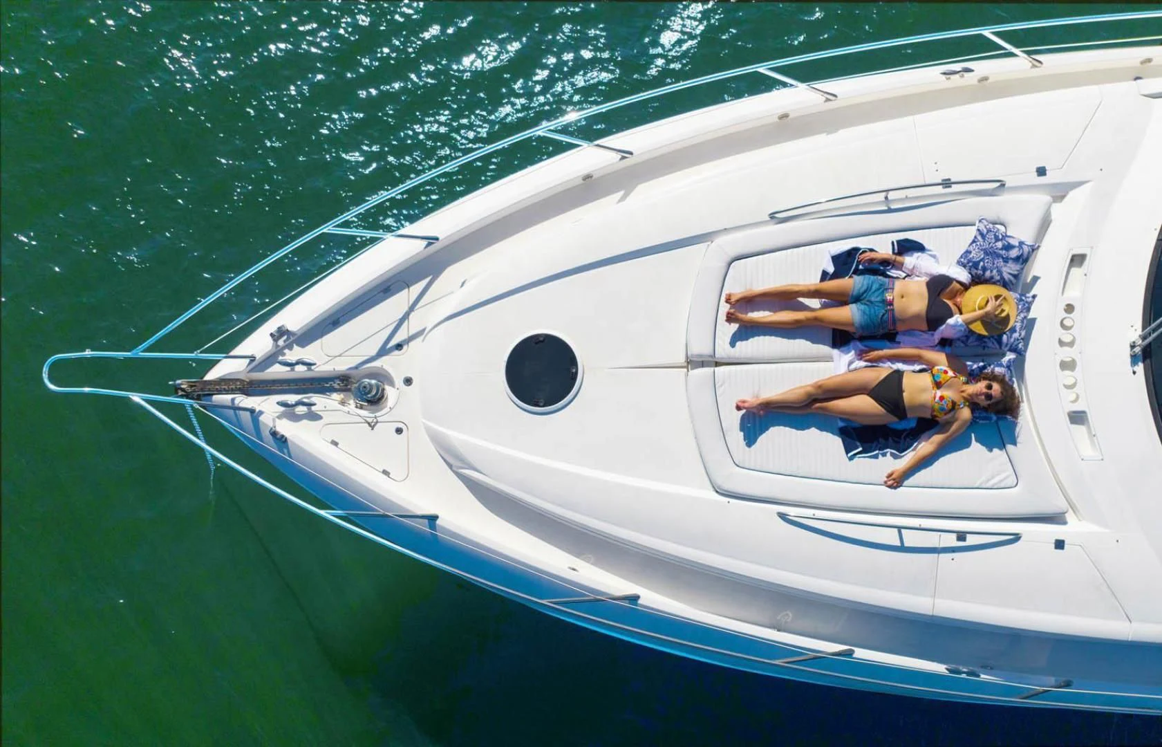 a person on a boat aboard UNFORGETTABLE Yacht for Sale
