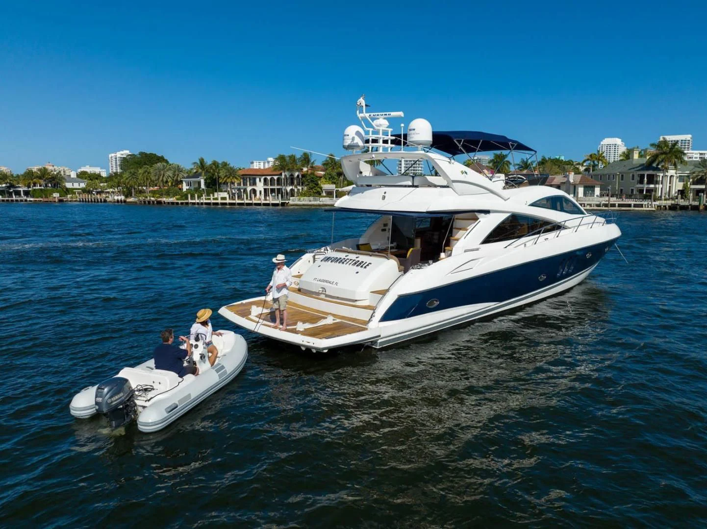 a group of people on a boat aboard UNFORGETTABLE Yacht for Sale