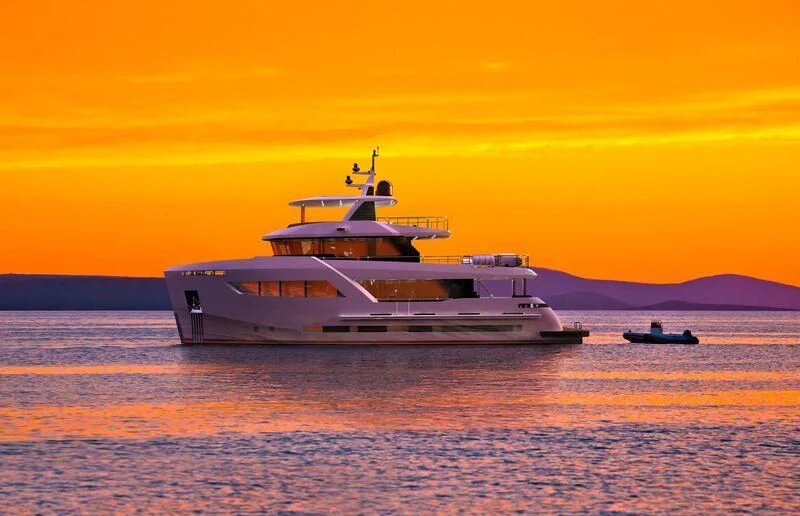 a boat in the water aboard BERING 80/01 Yacht for Sale