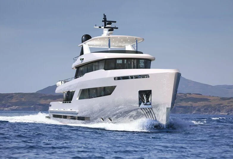 a boat in the water aboard BERING 80/01 Yacht for Sale