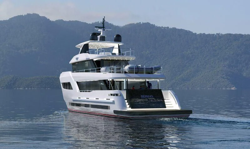 a boat on the water aboard BERING 80/01 Yacht for Sale