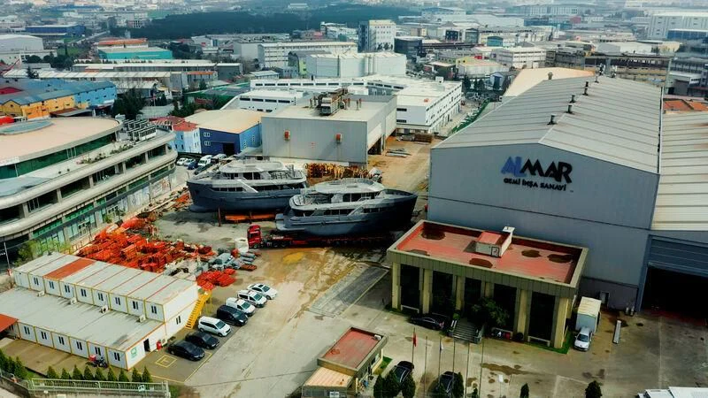 a high angle view of a port aboard BERING 80/01 Yacht for Sale