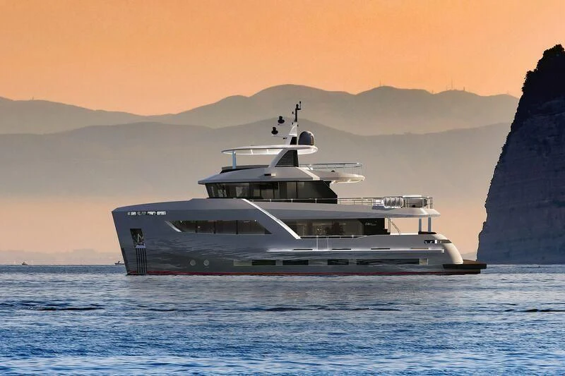 a boat in the water aboard BERING 80/01 Yacht for Sale