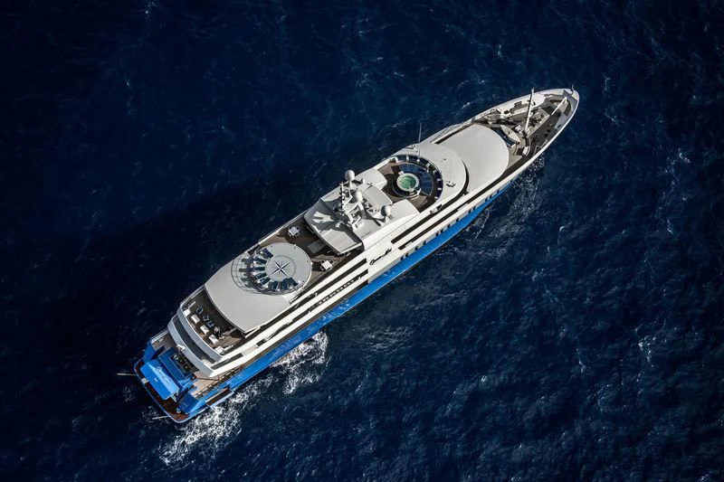 a space ship in space aboard QUEEN MIRI Yacht for Sale