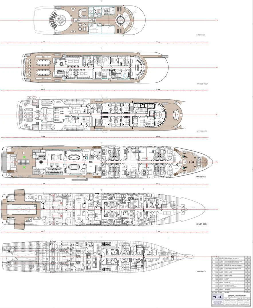 diagram aboard QUEEN MIRI Yacht for Sale