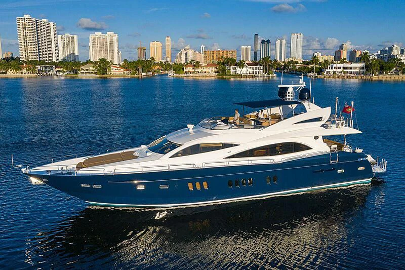 a boat on the water aboard BEYOND Yacht for Sale
