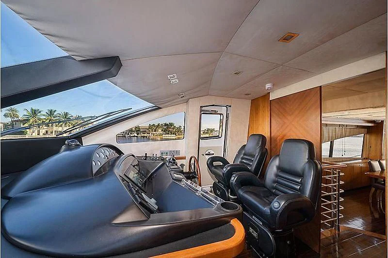 inside of a vehicle aboard BEYOND Yacht for Sale