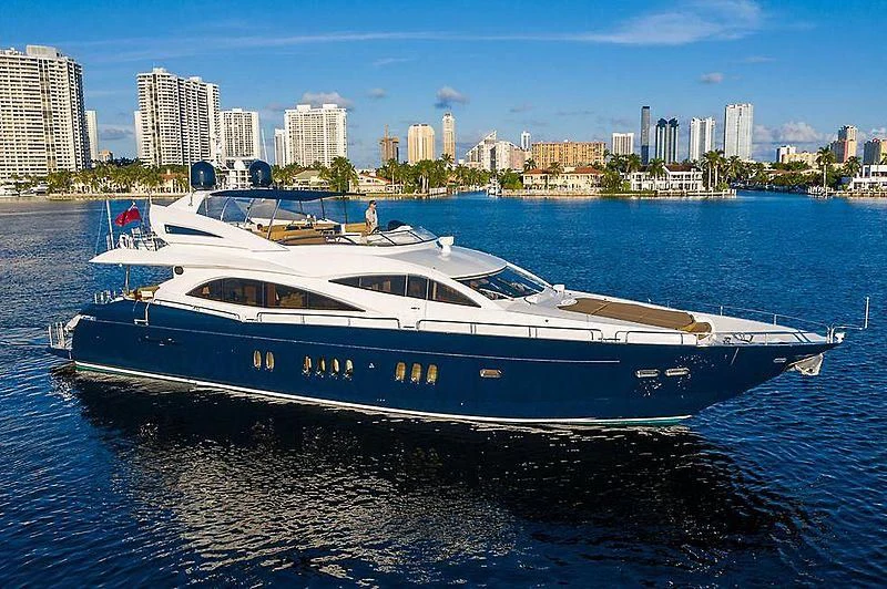 a boat in the water aboard BEYOND Yacht for Sale