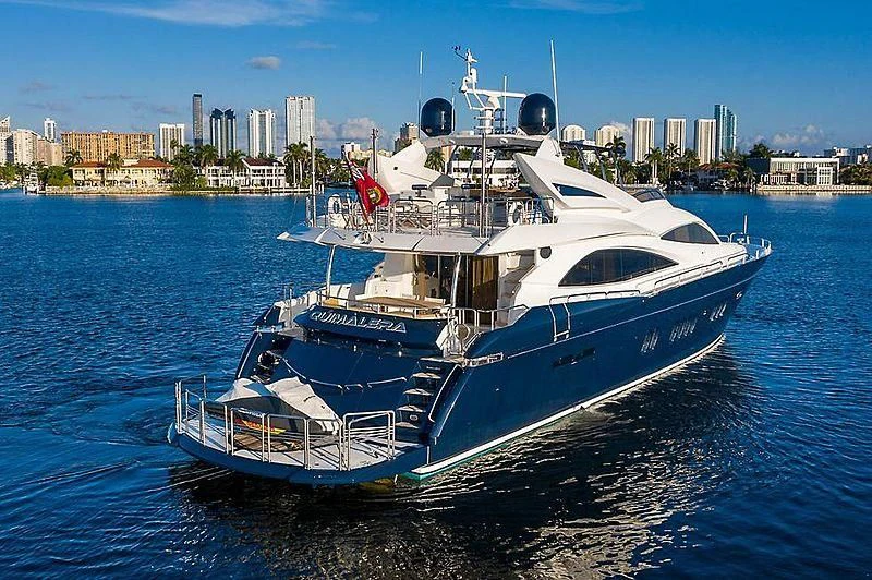 a boat on the water aboard BEYOND Yacht for Sale