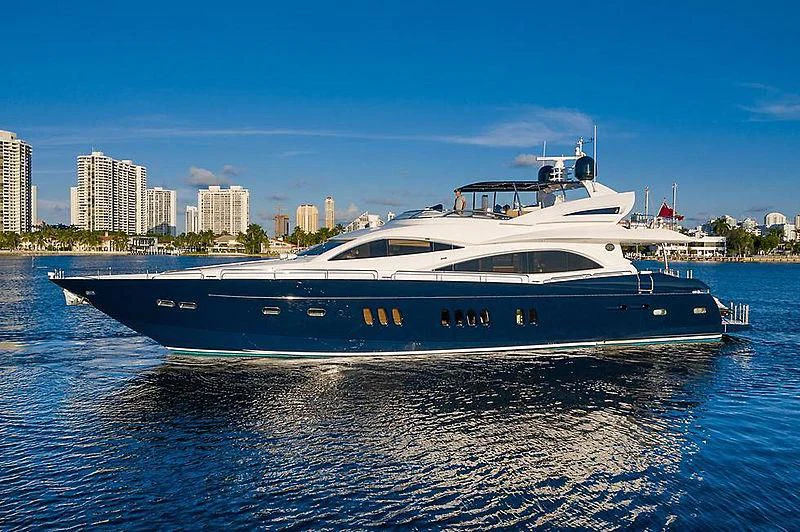 a boat on the water aboard BEYOND Yacht for Sale