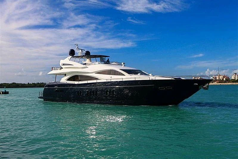 a boat in the water aboard BEYOND Yacht for Sale