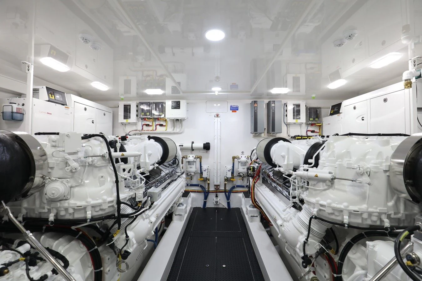 a room with many machines aboard 2022 VIKING 92 ENCLOSED SKYBRIDGE (TBD) Yacht for Sale