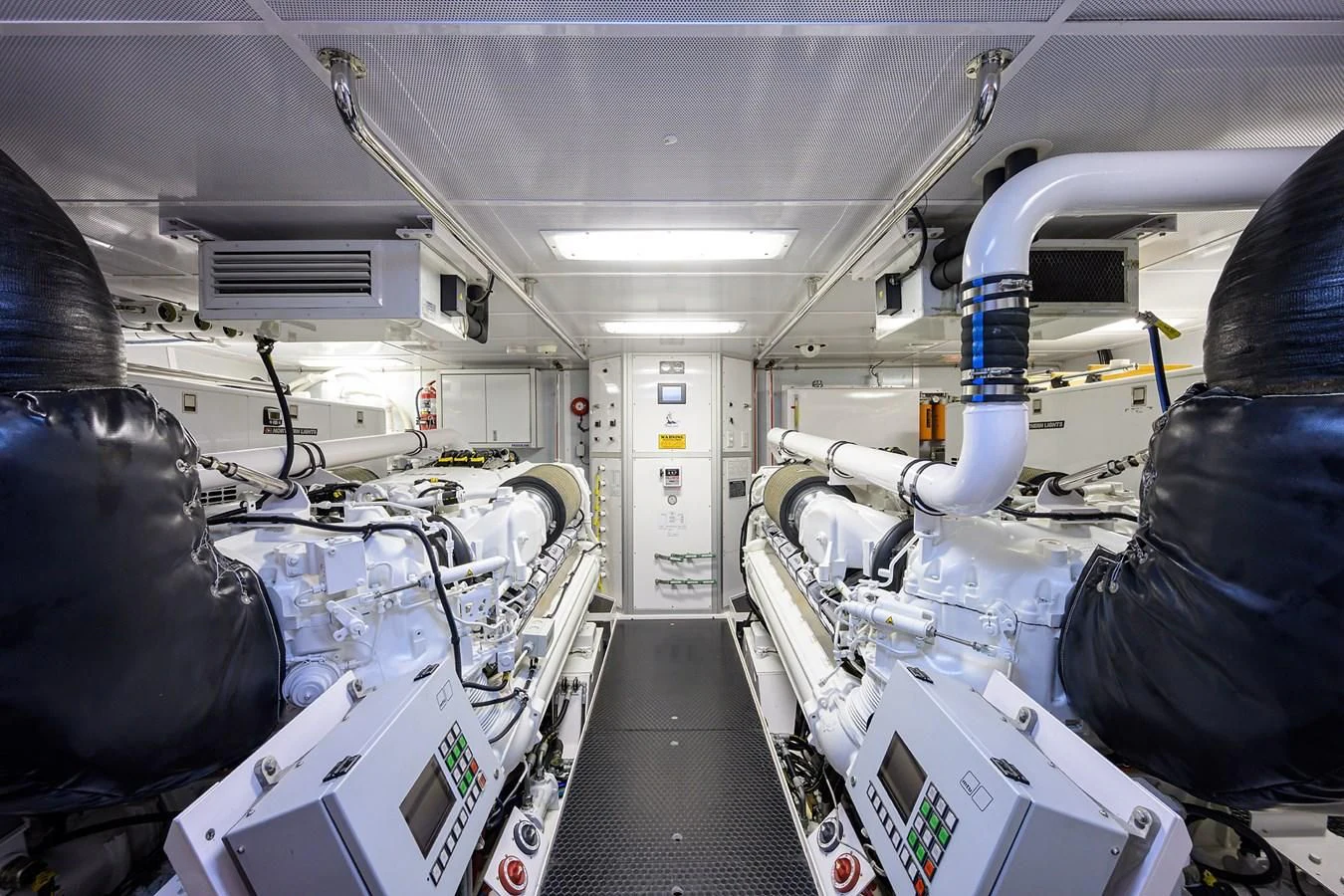 a room with several machines aboard DETERMINATION Yacht for Sale