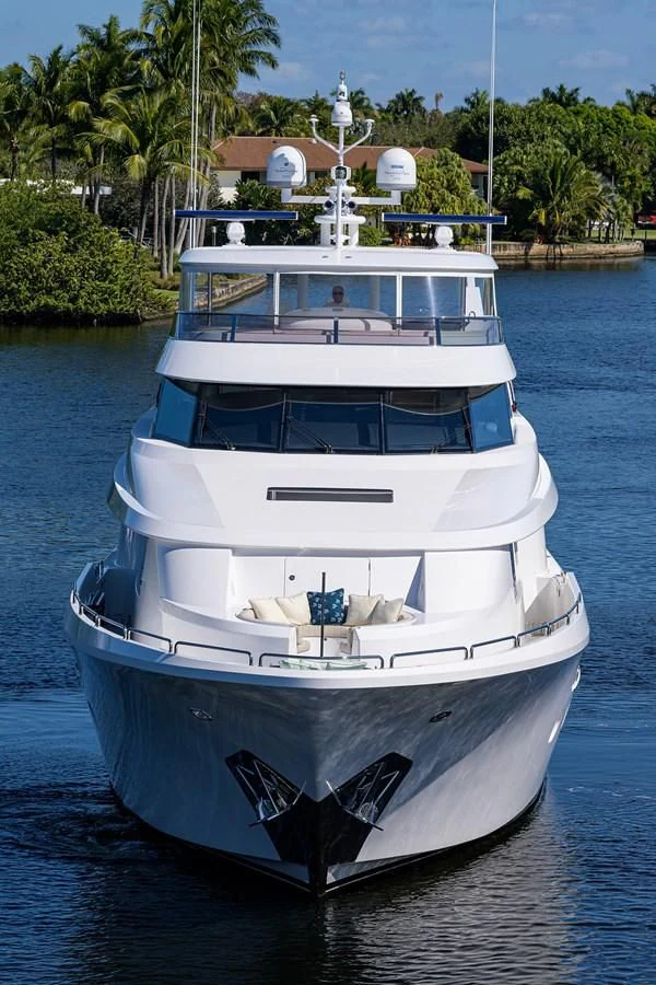 a boat on the water aboard DETERMINATION Yacht for Sale