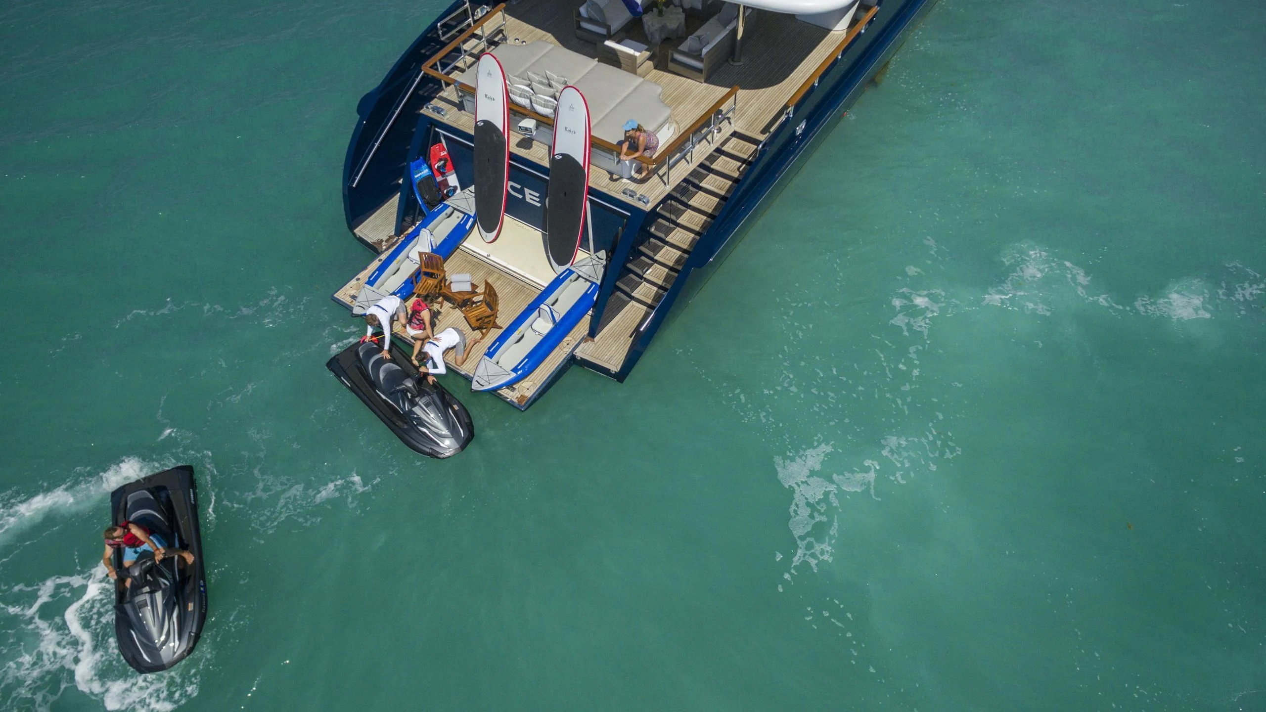 a boat on the water aboard DEDE Yacht for Sale