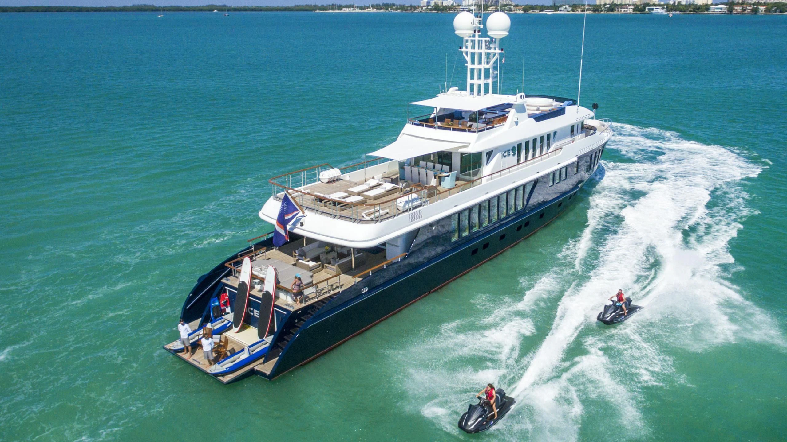 a large ship on the water aboard DEDE Yacht for Sale