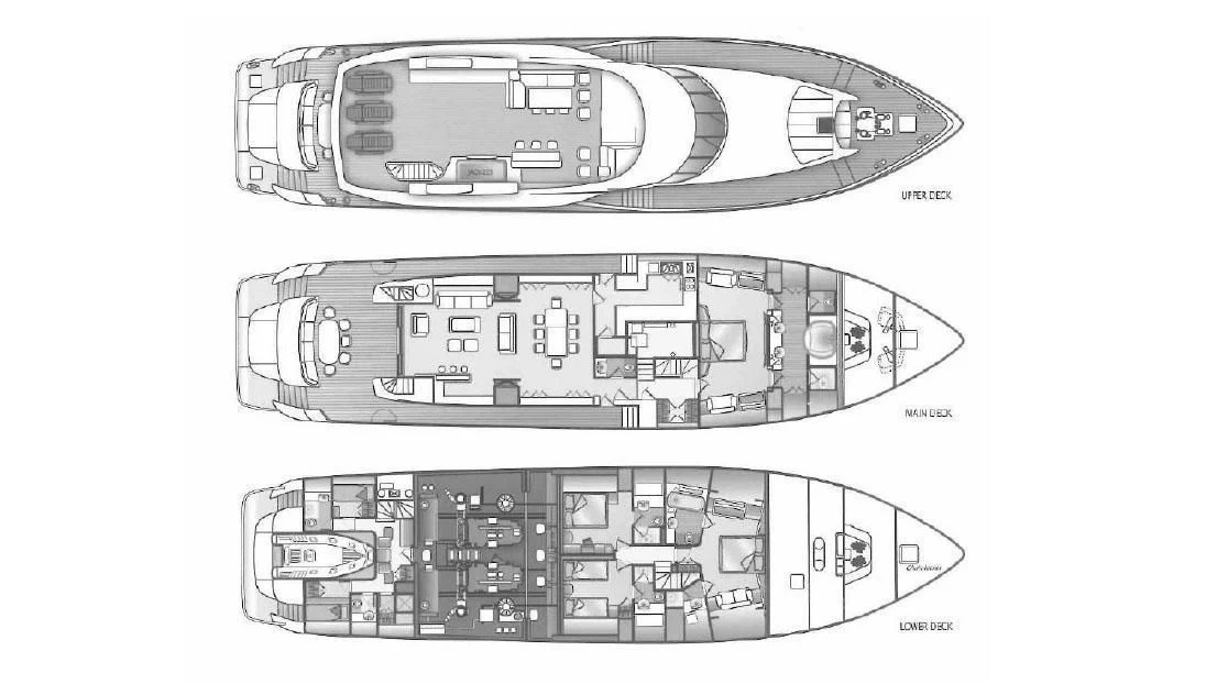 diagram, engineering drawing aboard KHALILI Yacht for Sale