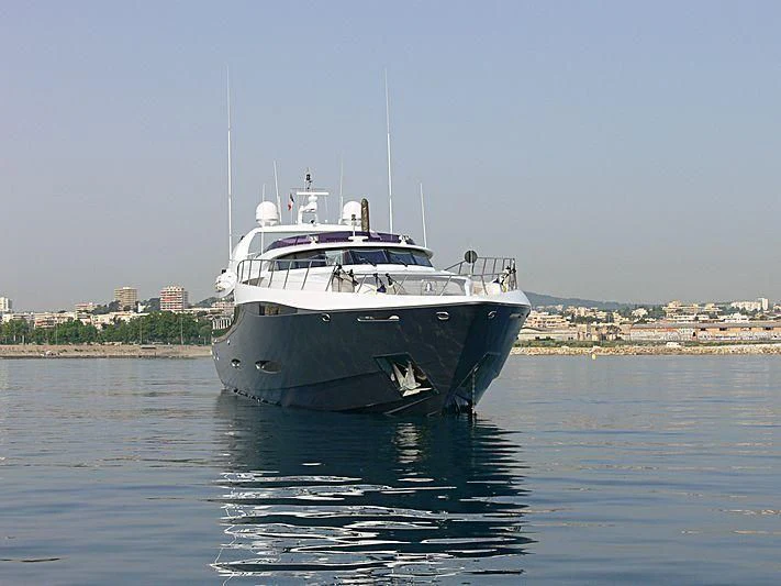 a boat on the water aboard KHALILI Yacht for Sale