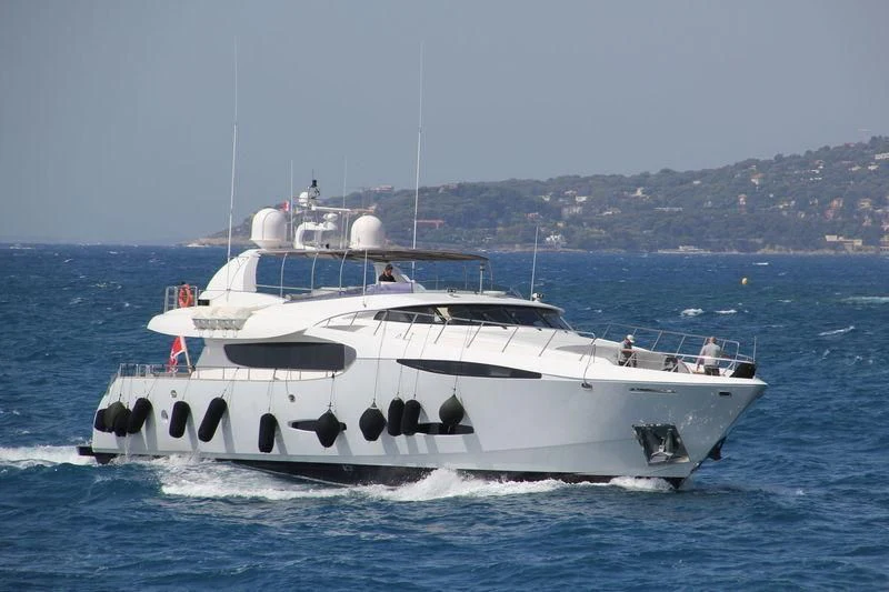 a boat on the water aboard KHALILI Yacht for Sale