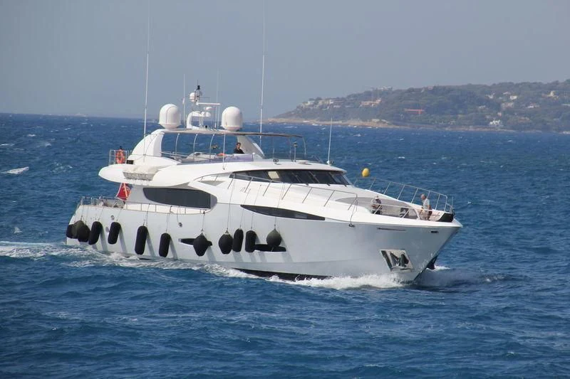 a boat on the water aboard KHALILI Yacht for Sale