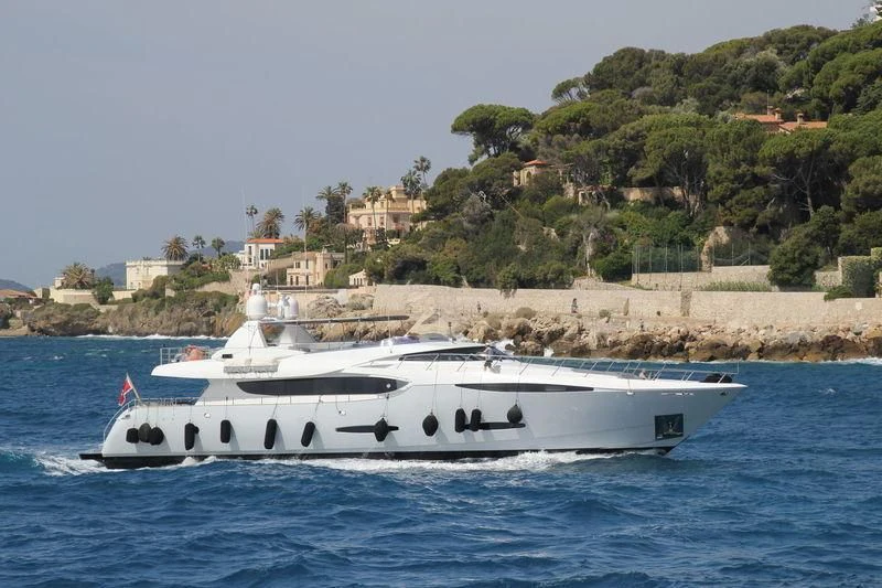 a boat on the water aboard KHALILI Yacht for Sale