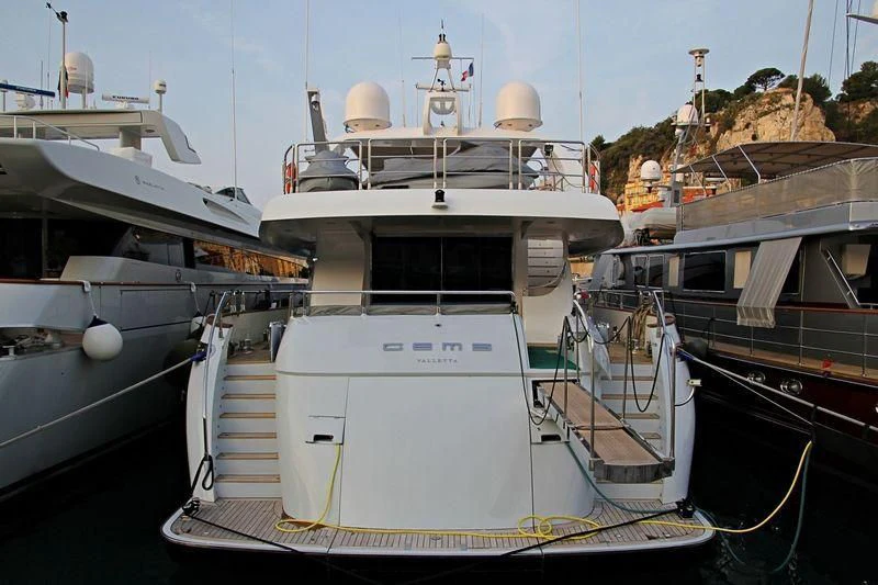 a group of boats are parked aboard KHALILI Yacht for Sale
