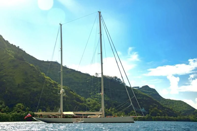 a sailboat on the water aboard KAMAXITHA Yacht for Sale