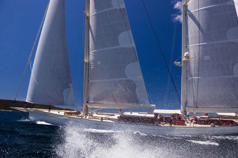 a group of sailboats on the water aboard KAMAXITHA Yacht for Sale