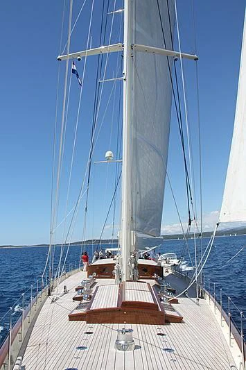 a sailboat on the water aboard KAMAXITHA Yacht for Sale