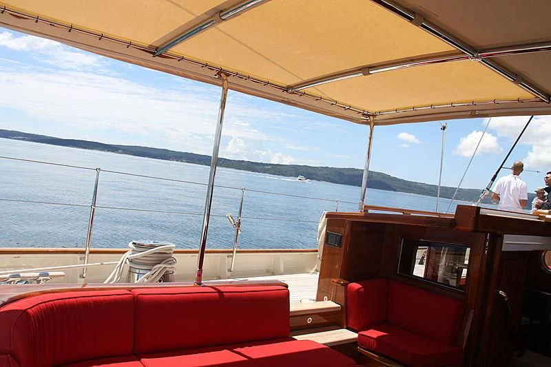 a boat on the water aboard KAMAXITHA Yacht for Sale