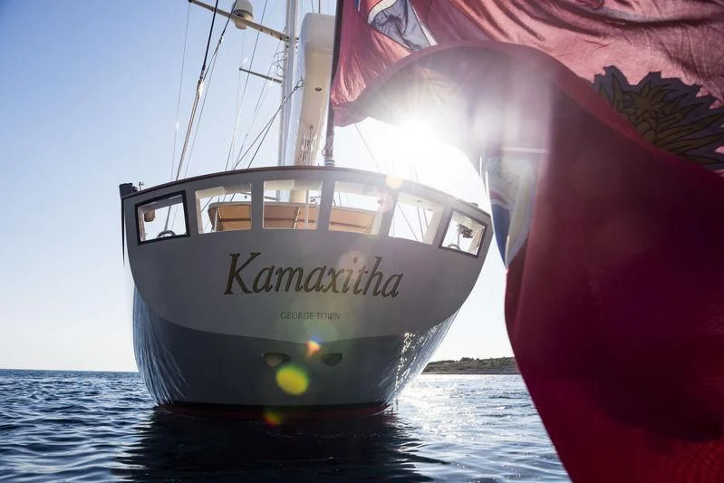 a boat in the water aboard KAMAXITHA Yacht for Sale