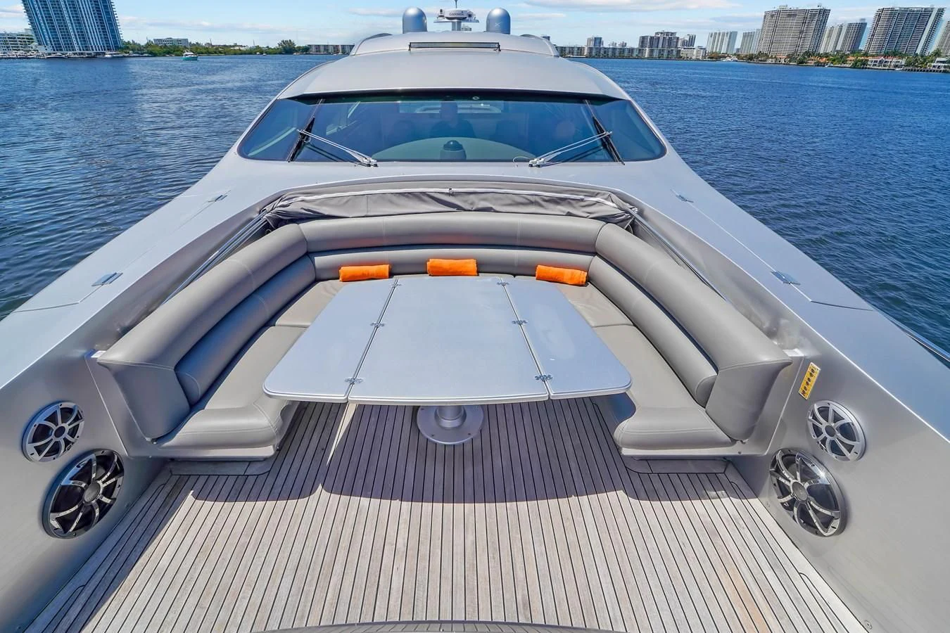 the front of a boat aboard JERICO V Yacht for Sale