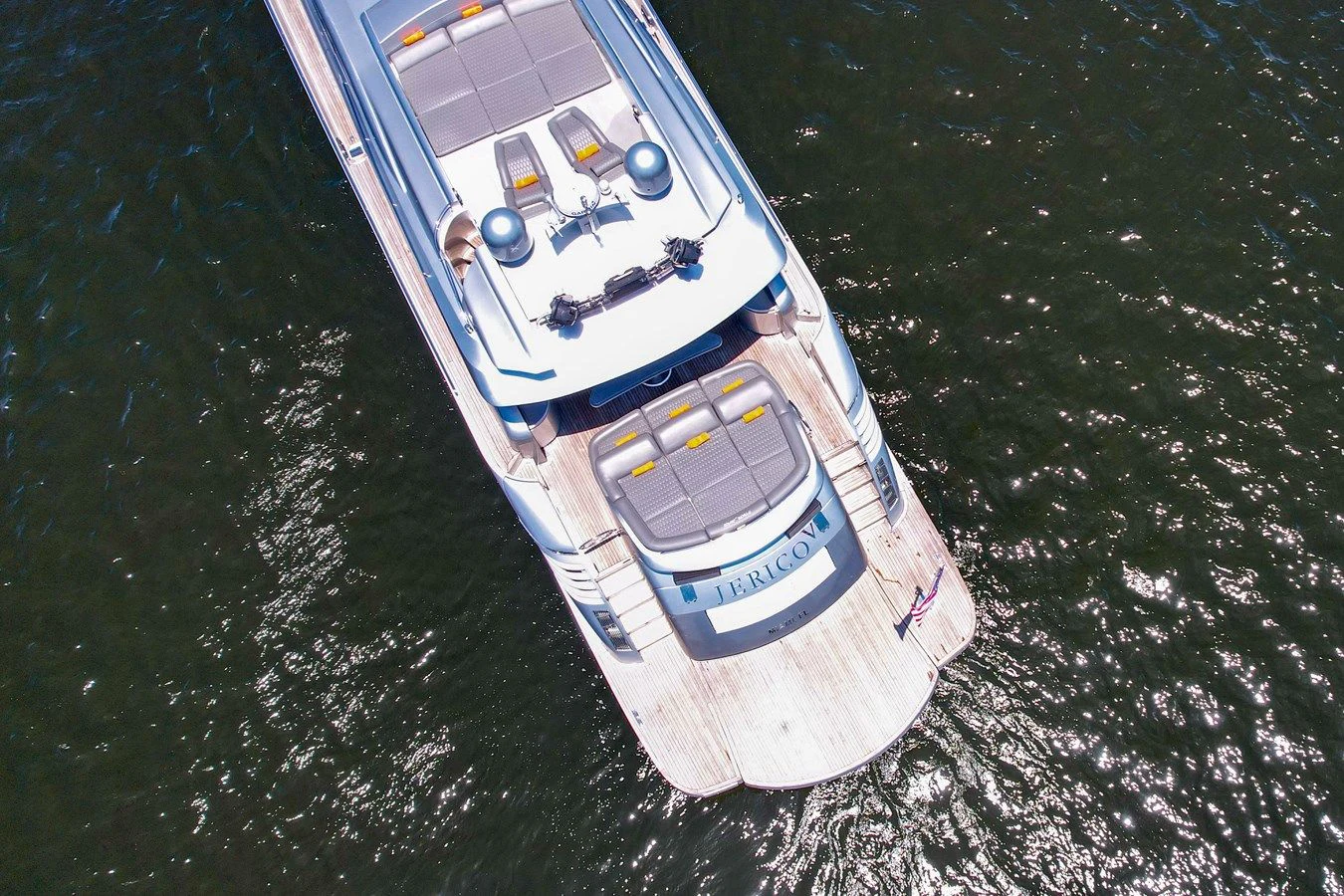 a ship in the water aboard JERICO V Yacht for Sale