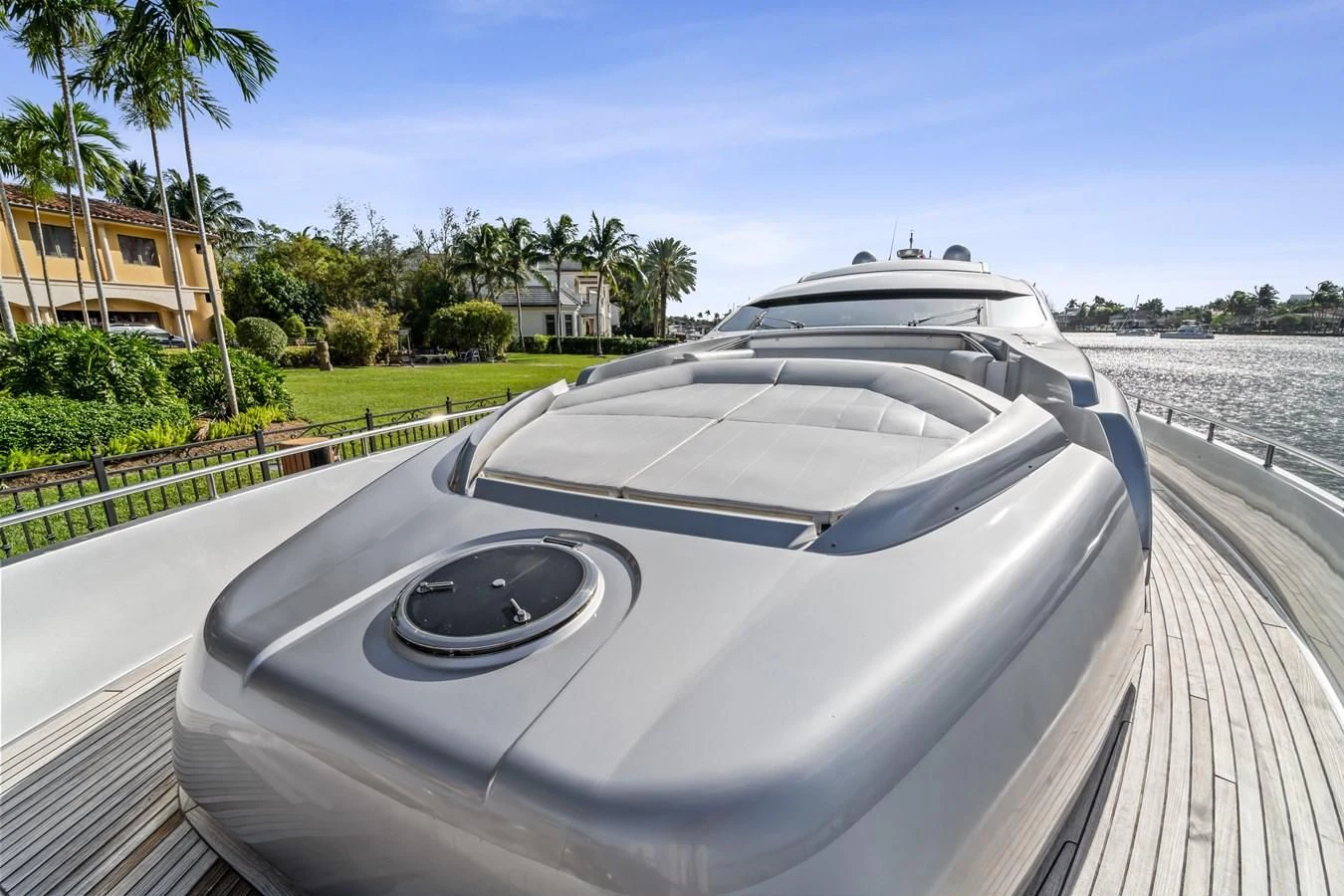 a car parked on a deck aboard JERICO V Yacht for Sale