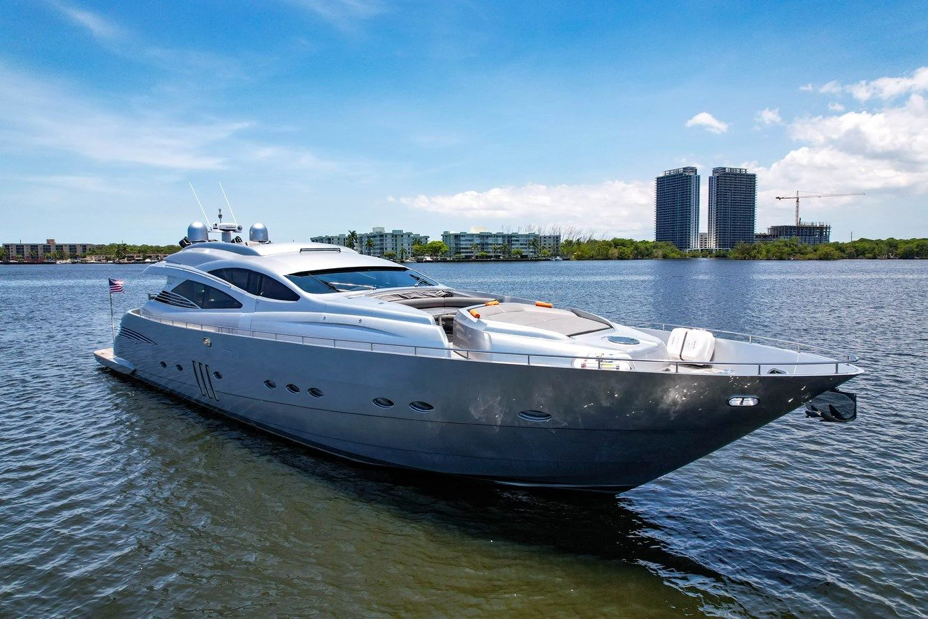 a white yacht on the water aboard JERICO V Yacht for Sale